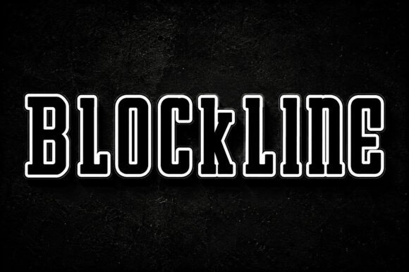Blockline: Bold Varsity Display Font for Impactful Design