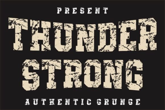 Thunder Strong: A Bold Typeface for Impactful Design